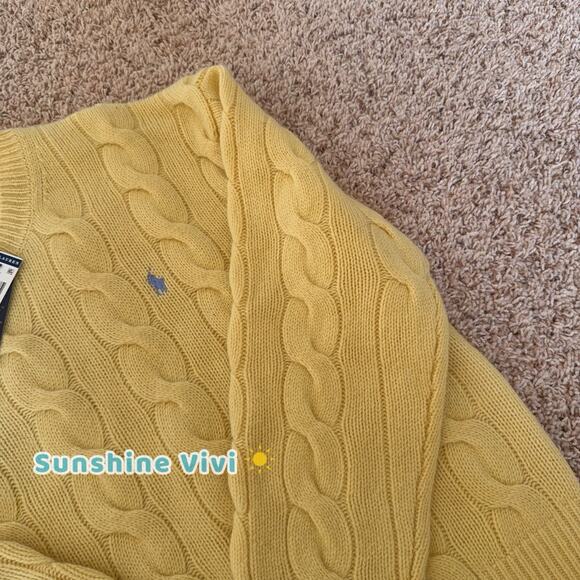 NWT Polo Ralph Lauren Pony cable-knit Cable-Knit Wool-Cashmere Sweater XL - Picture 2 of 11